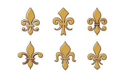 Fleur de lis vector icon Logo design template v.7