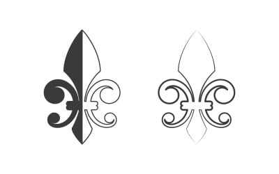 Fleur de lis vector icon Logo design template v.9