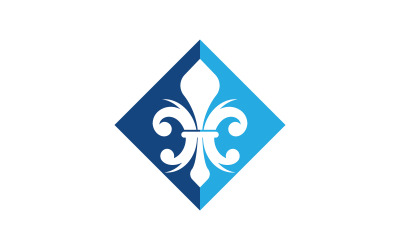 Fleur de lis vektör simgesi Logo tasarım şablonu v.13