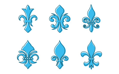 Fleur de lis-Vektorsymbol-Logo-Designvorlage v.6