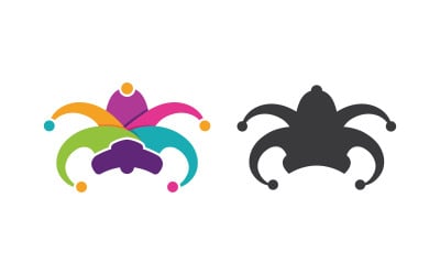 Harlekin-Hüte Stock Illustration Design-Vorlage v.7