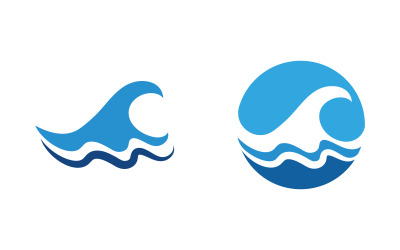 Icona onda acqua illustrazione vettoriale design logo v.3