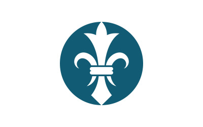 Icona vettoriale Fleur de lis Modello di progettazione del logo v.16