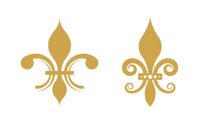 Icona vettoriale Fleur de lis Modello di progettazione del logo v.2