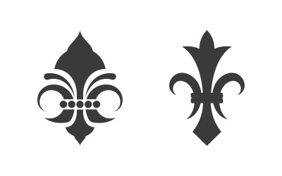 Icona vettoriale Fleur de lis Modello di progettazione del logo v.3