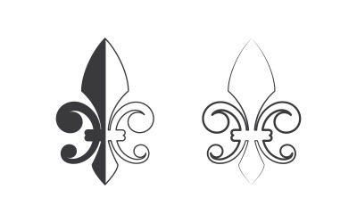 Icona vettoriale Fleur de lis Modello di progettazione del logo v.9
