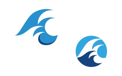 Ikona fali wodnej ilustracja wektorowa projekt logo v.7