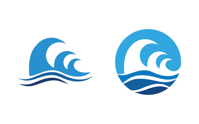 Ikona fali wodnej ilustracja wektorowa projekt logo v.9