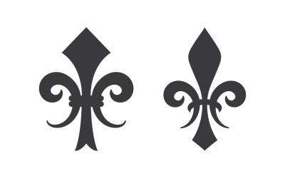 Ikona wektorowa Fleur de lis Szablon projektu logo v.5