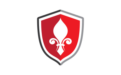 Modèle de conception de logo d&amp;#39;icône vectorielle de fleur de lys v.17
