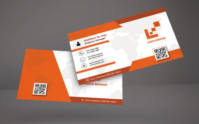 Simple &amp;amp; Modern Business Card PSD Template – Double-Sided Layout