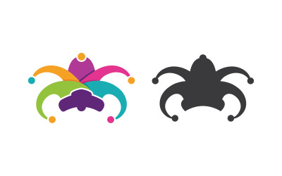 Szablon projektu ilustracji stockowej kapeluszy Harlequin v.7