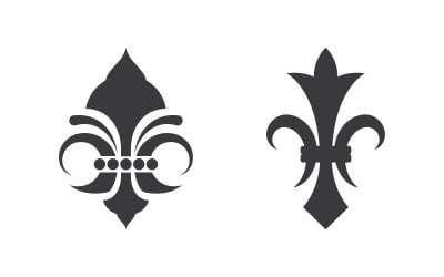 Vektorové ikony Fleur de lis Šablona návrhu loga v.3