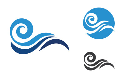 Wasserwellen-Symbol, Vektor-Illustration, Design-Logo v.2