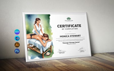 Canva Massage Therapy Training Course Certificate