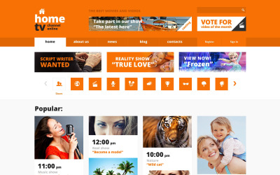 Reszponzív TV csatorna Weboldal sablon 50098