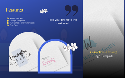 Modelo de logotipo de cosméticos e beleza 2