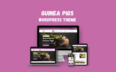 Tema WordPress de uma página de porquinhos-da-índia