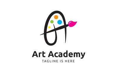 Ein Brief - Logo einer Kunstschule oder eines Unternehmens