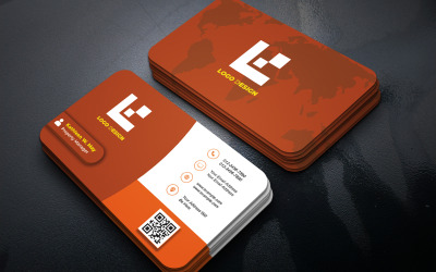 Professional Double-Sided Business Card PSD Template for Corporate Brandings