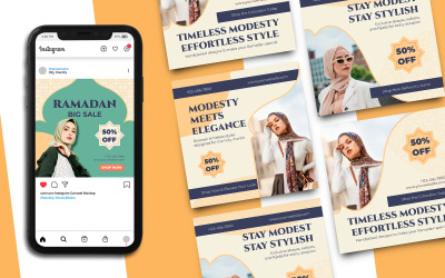 Modello di post Instagram per la vendita del Ramadan 678