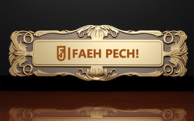 Modern nameplate logo mockup