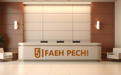 Office inside reception mockup