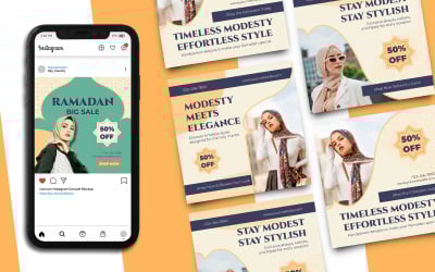 Plantilla de publicación de Instagram de venta de Ramadán 678