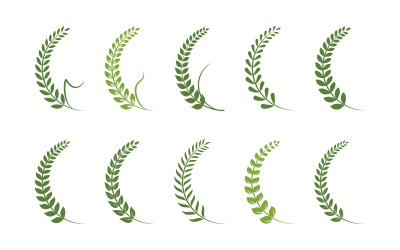 Ağaç yaprağı ekoloji doğa vegan konsept illüstrasyon Logo Şablonu v.1