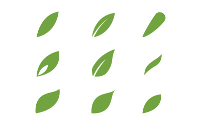 Ağaç yaprağı ekoloji doğa vegan konsept illüstrasyon Logo Şablonu v.8