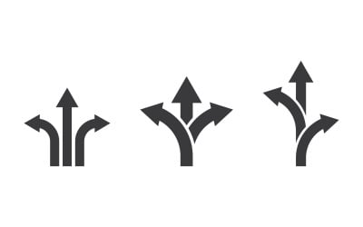 Arrow sign vector icon illustration design template v.1