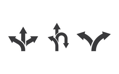Arrow sign vector icon illustration design template v.2