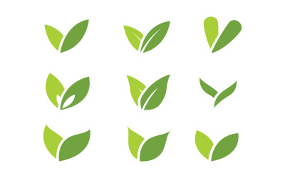 Baumblatt Ökologie Natur veganes Konzept Illustration Logo Vorlage v.10