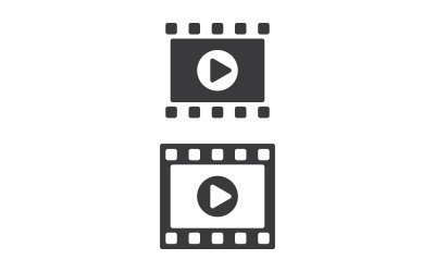 Filmstreifen-Kino-Symbol, Vektor-Logo-Design-Illustration v.2
