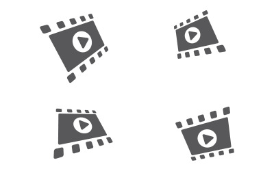 Filmstreifen-Kino-Symbol, Vektor-Logo-Design-Illustration v.6
