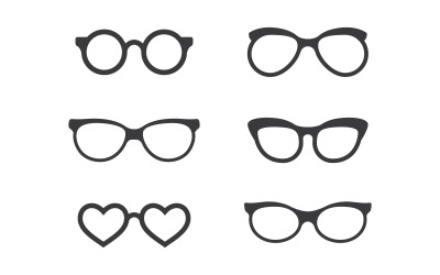 Glasses vector icon illustration design template v.1