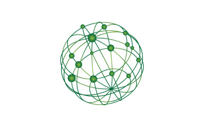Globale Welt-Logo-Vorlage, Vektorillustration v.4