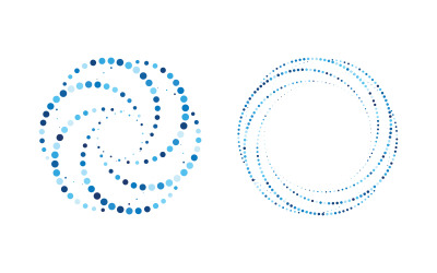 Halftone dots vector illustration design template v.3