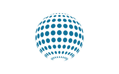 Küresel Dünya Logo Şablonu vektör çizimi v.8