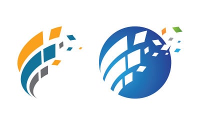 Küresel Logo Şablonu vektör çizimi v.3