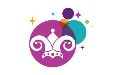 Modello di progettazione di illustrazioni di carnevale di cappelli di Arlecchino v.1