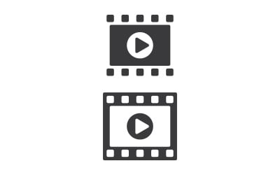 Movie Filmstrip cinema icon vector Logo design illustration v.2