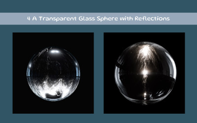 A Transparent Glass Sphere with Reflections