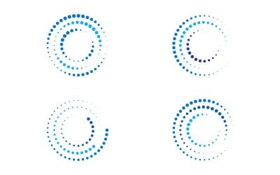 Halftone dots vector illustration design template v.1