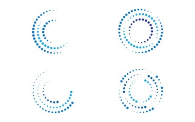 Halftone dots vector illustration design template v.2