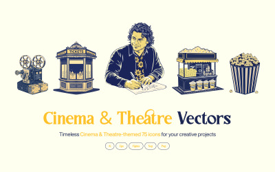 Kino und Theater Icon Set