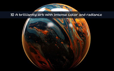 A brilliantly orb with intense color and radiance