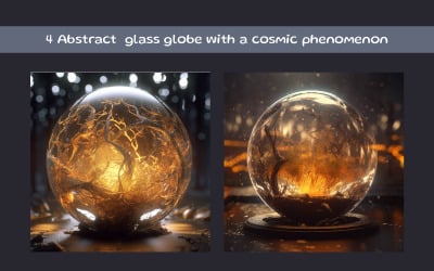 Abstract globe with a cosmic phenomenon AI image