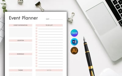 CANVA and MS Word Event Planner Template