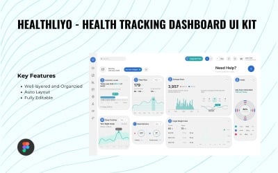 Healthliyo - 健康追踪仪表盘 UI 套件